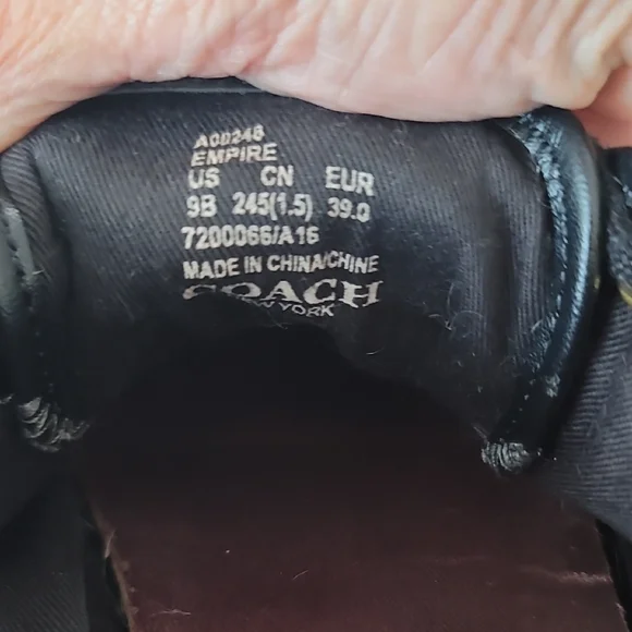 Coach Black and Gray Signature Sneakers - Picture 2 of 16